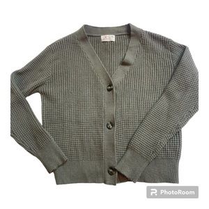 Cardigan shortie sweater Army green. New no tags